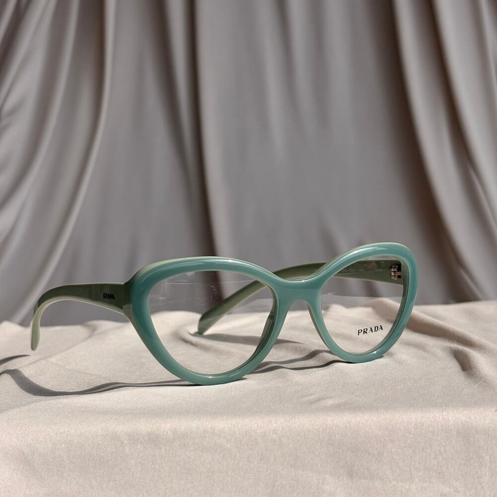Prada VPR 25R Cat-Eye Eyeglasses - Mint Green, Sage